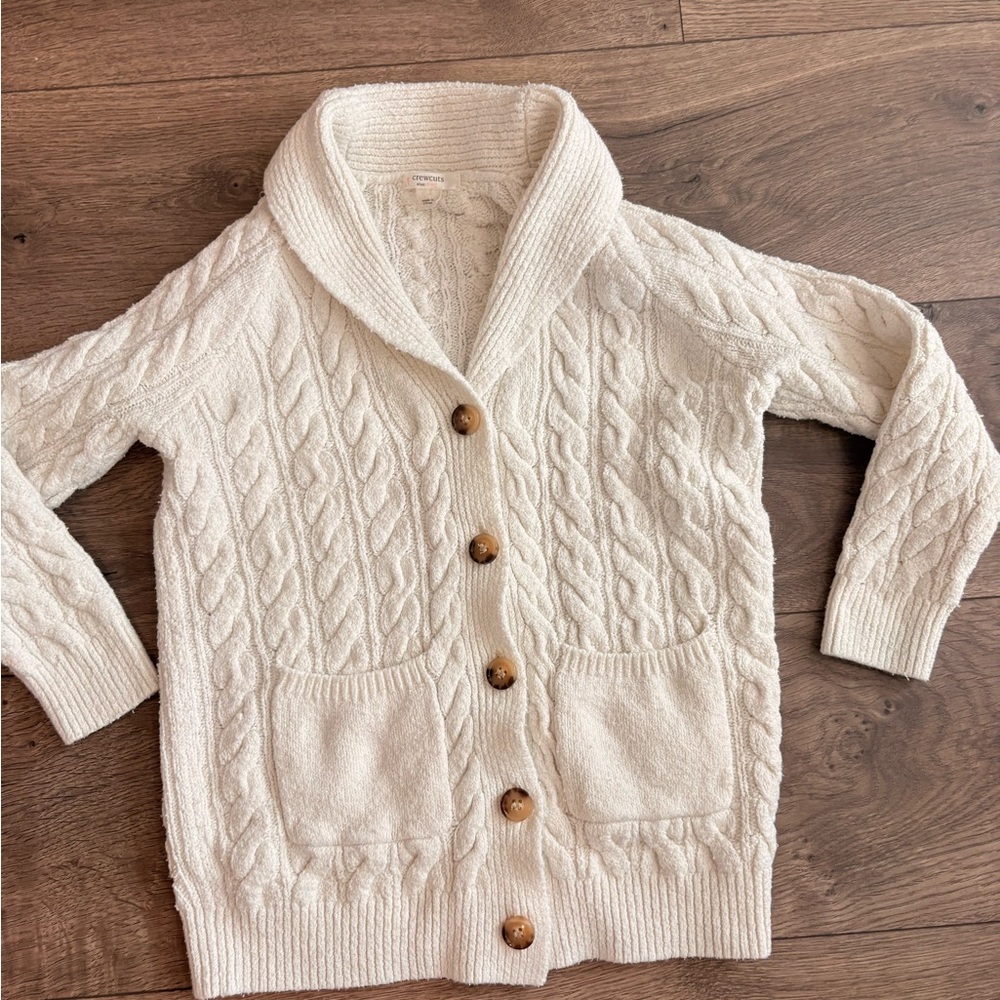 Crewcuts Cream Cable Knit Sweater